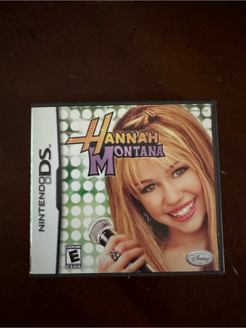 Nintendo DS Hannah Montana Game - White & Green Cover Art